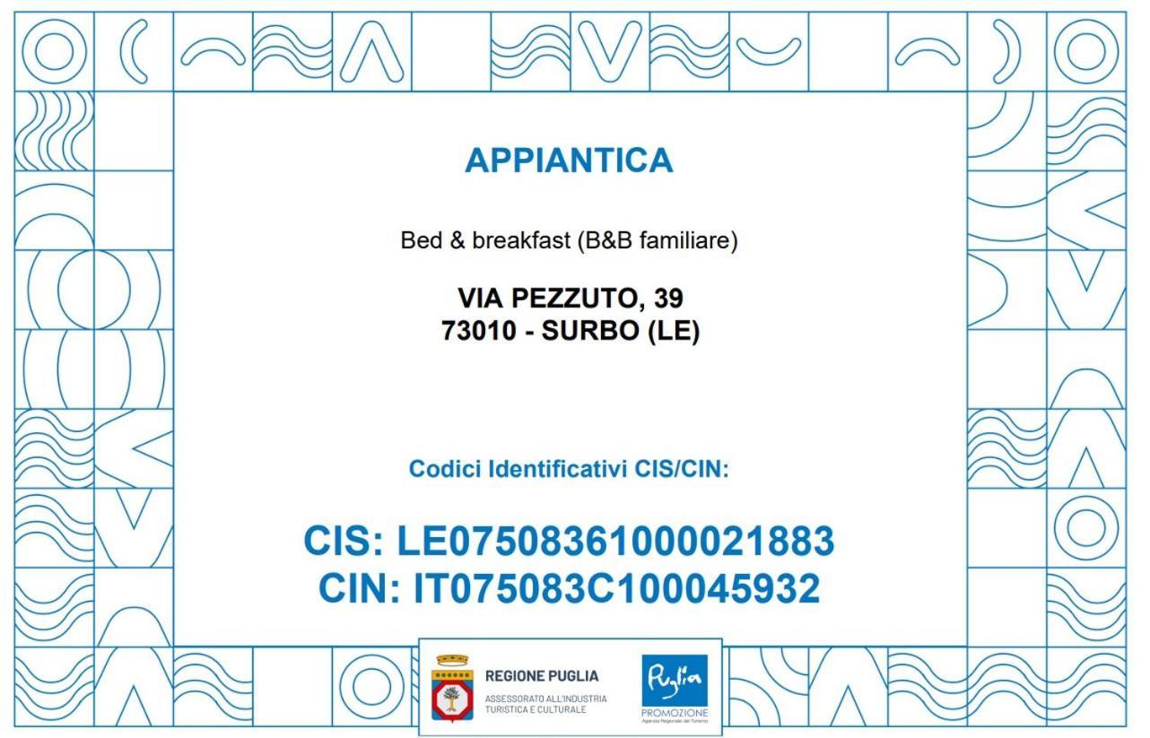 B&B Appia Antica Surbo Kültér fotó